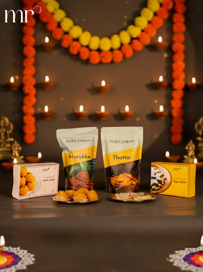 Combo - Kaju Katli, Mothi Laddu, Murukku, Thattai