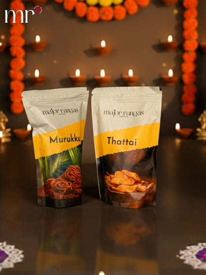 Combo - Kaju Katli, Mothi Laddu, Murukku, Thattai