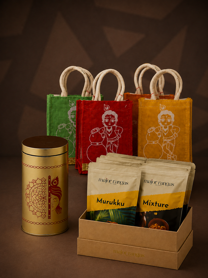 krishna Jayanthi Special Combo - 8 Products + Jute Bag + Tin Box
